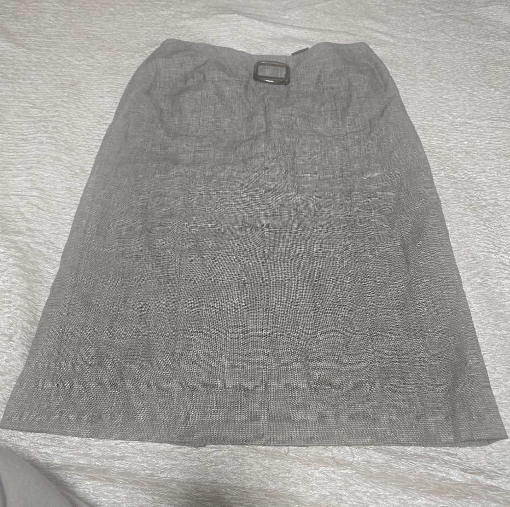Mario Serrani Gray Midi Pencil Skirt for Work